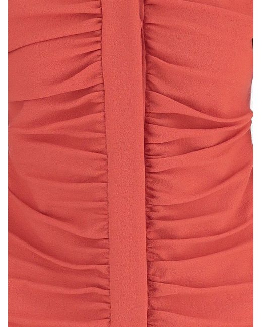 Valentino Red Dress Virgin-Wool Virgin Wool