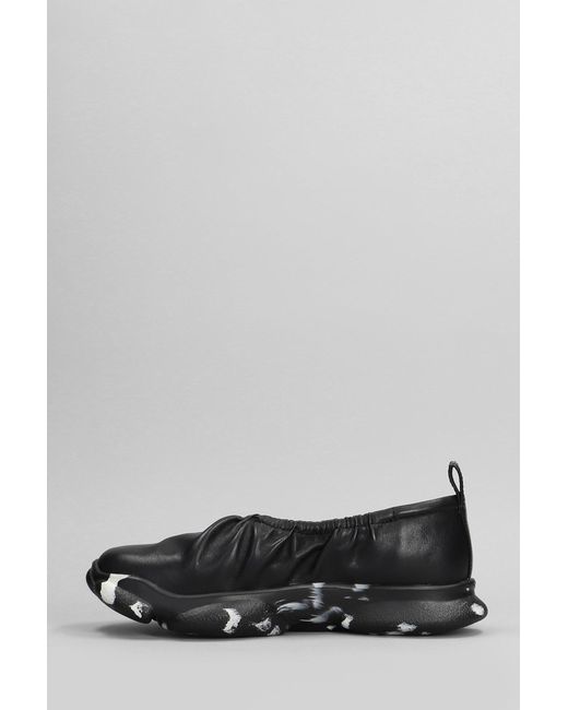 Camper Gray Karst Sneakers In Black Leather