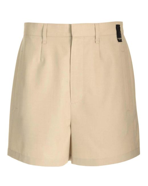 Fendi Natural Tailored Shorts for men