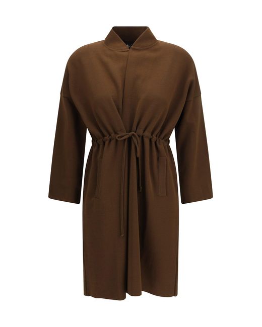 Ella Brown Deconstructed Drawstring Cardigan