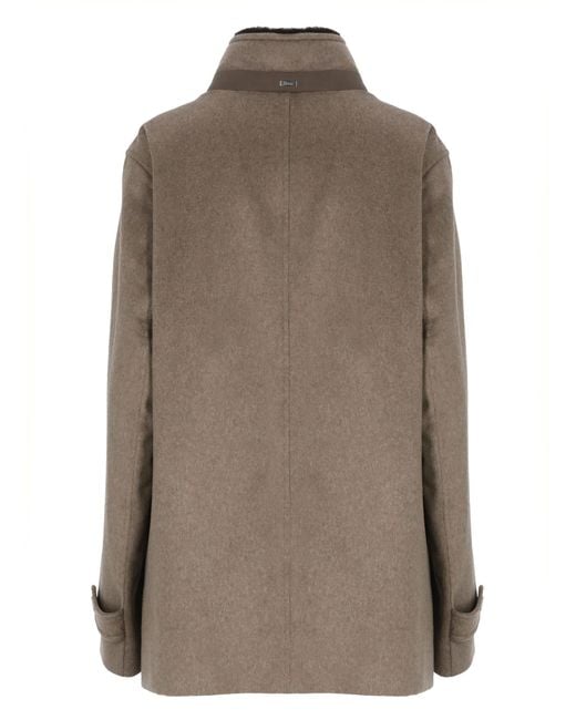 Herno Brown Cashmere Coat for men