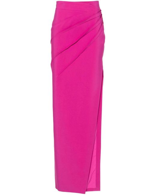 Genny Pink Long Skirt With Slit