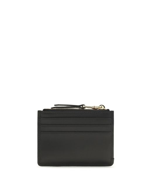 Miu Miu Black Leather Wallet With Logo Lamb & Purses