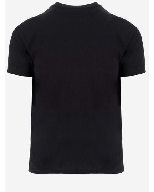 AMI Black Cotton T-Shirt T-Shirts & Jerseys