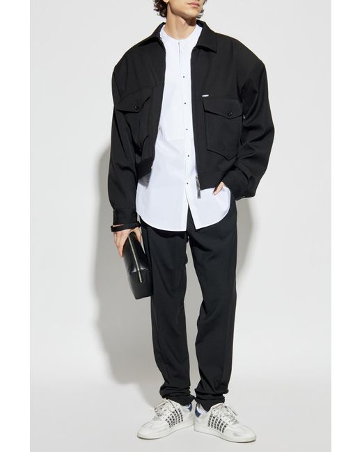 DSquared² Black Pants With Logo for men