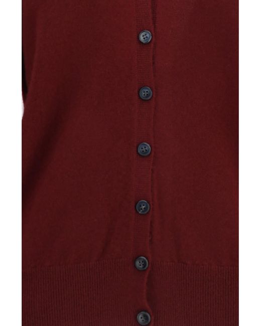 Lisa Yang Red Jiani Cashmere Cardigan Kashmir/Capra Hircus