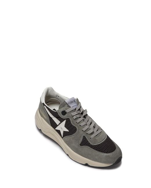 Golden Goose Deluxe Brand Gray Running Net Upper Suede Toe And Spur Leather Star for men