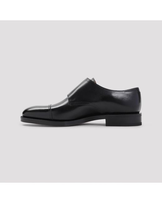 John Lobb Black William Buckled Shoes for men