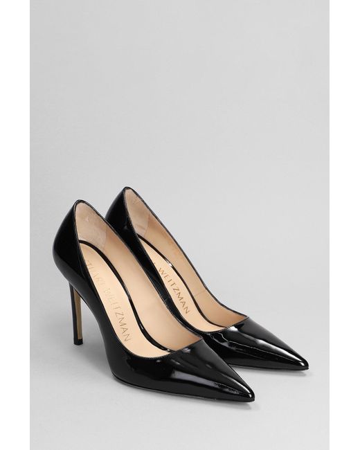 Stuart weitzman black patent pumps sale