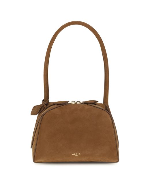 Alaïa Brown Shoulder Bag Le Bouledogue Calf Leather