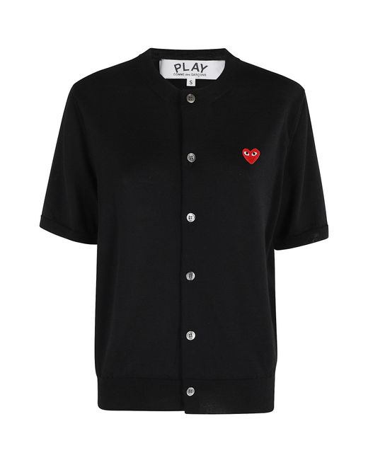 COMME DES GARÇONS PLAY Black Round Neck Emblem