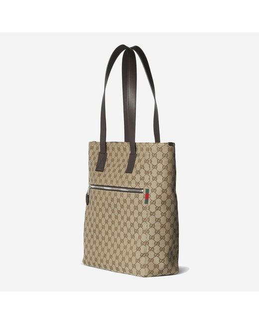 Gucci Natural Gg Fabric Shopping Bag Polyester Shoulder for men