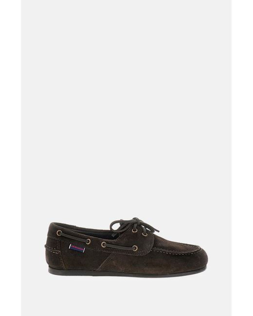 Sebago White Flat Shoes Leather