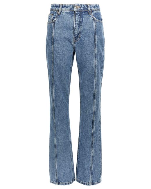 ROTATE BIRGER CHRISTENSEN Blue Velcro Logo Jeans