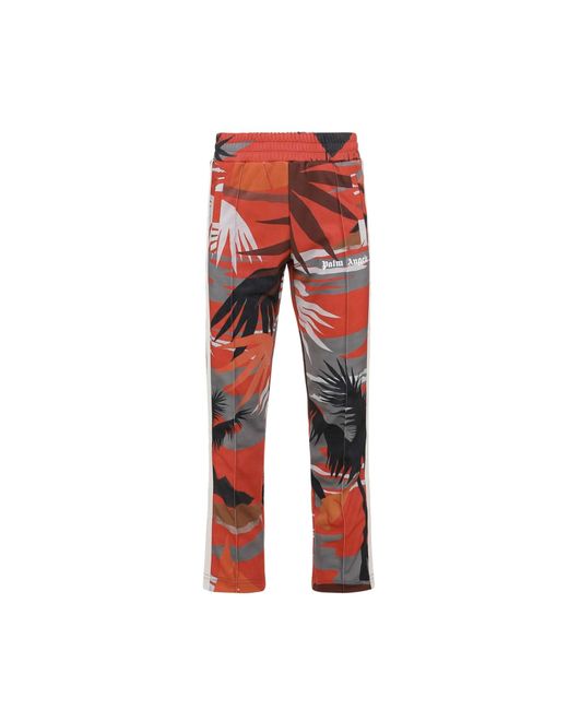 Palm Angels Red Hawaii Track Pants for men