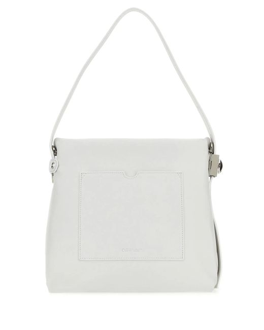 Off-White c/o Virgil Abloh White Leather Booster Shoulder Bag