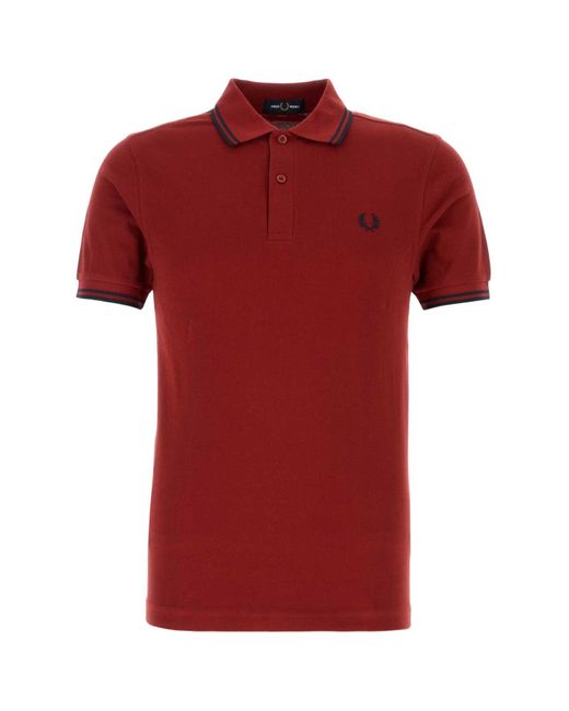Fred Perry Red Fp Twin Tipped Shirt for men