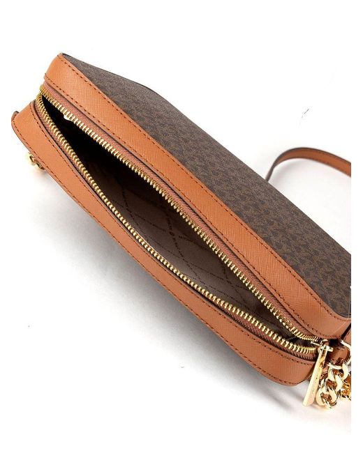 Michael Kors Brown Crossbody Bag 89.Coated Canvas Crossbody-Bags