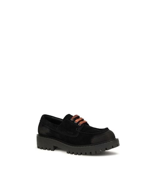 Prada Black Suede Leather Slip-On Loafers for men