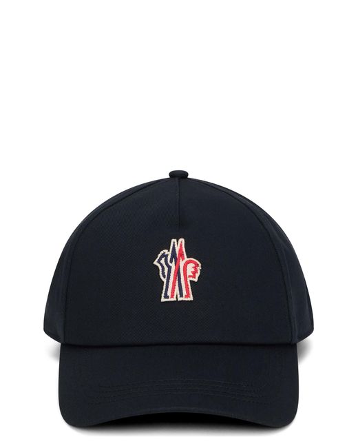 Moncler Blue Baseball Cap Cotton Hat for men