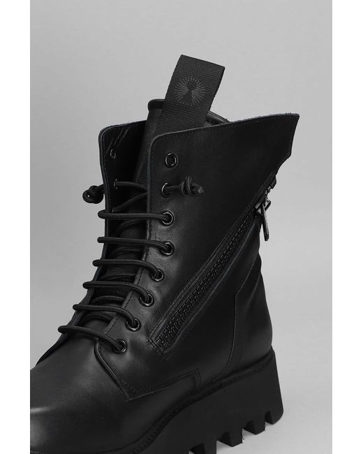 Bruno Bordese Doc Combat Boots In Black Leather for Men | Lyst UK