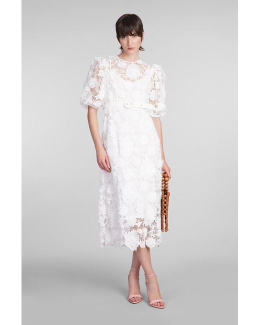 Zimmermann Dress In White Cotton