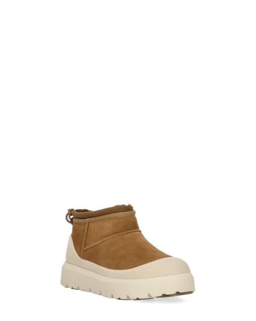 Ugg White Ultra Mini Weather Hybrid Ankle Boots