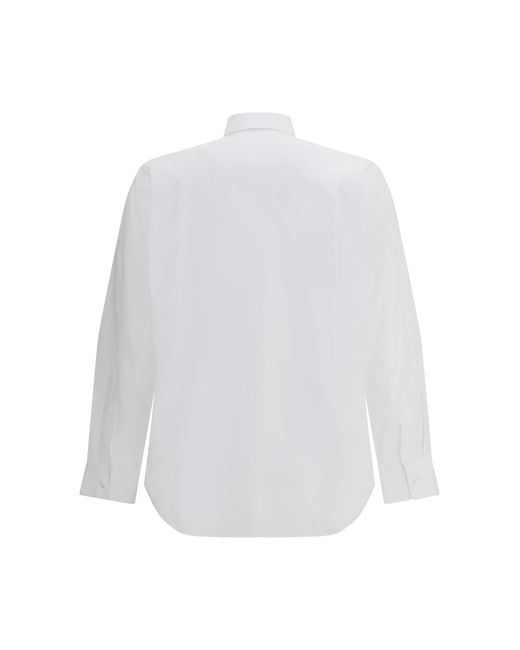 COMME DES GARÇONS PLAY White Logoed Cotton Shirt for men