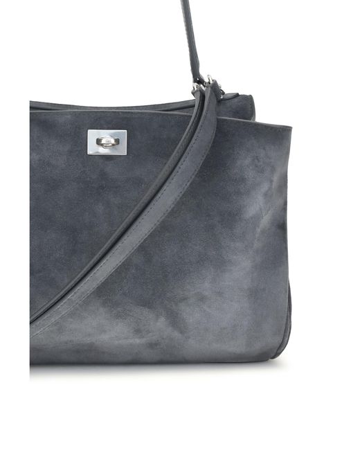 Balenciaga Gray Handbag Rodeo Calf Leather Shoulder Bags
