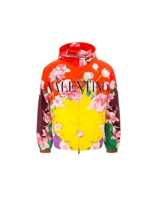 Valentino Orange Flying Flowers Jacket for men