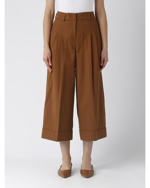 PT01 Brown Cotton Trousers