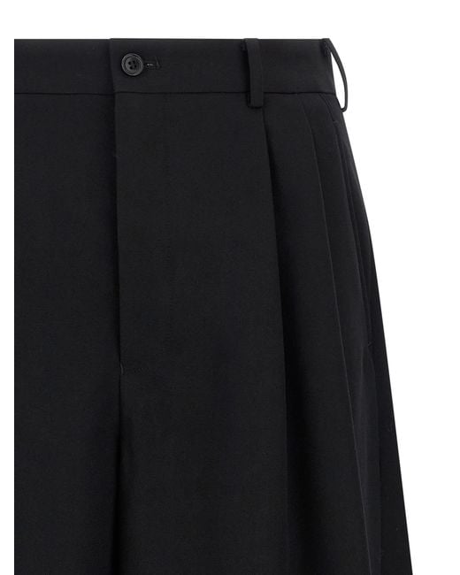 Comme des Garçons Black Wool Bermuda Shorts for men