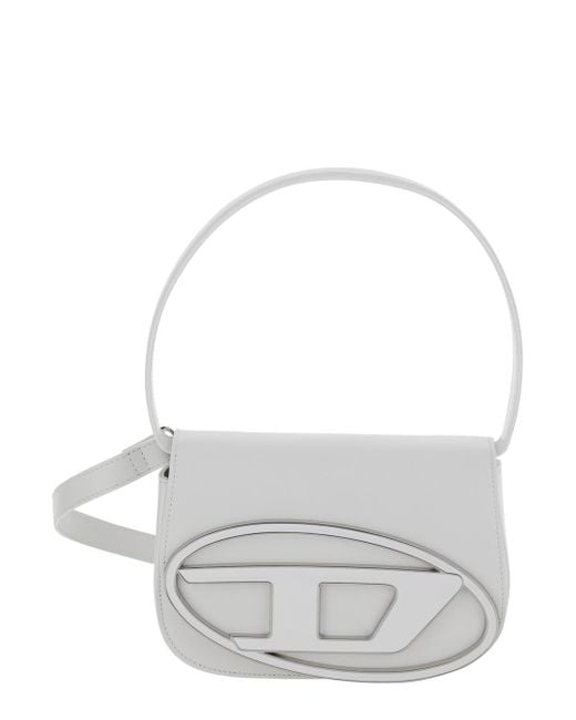 DIESEL Gray '1Dr' Shoulder Bag With Oval D Patch