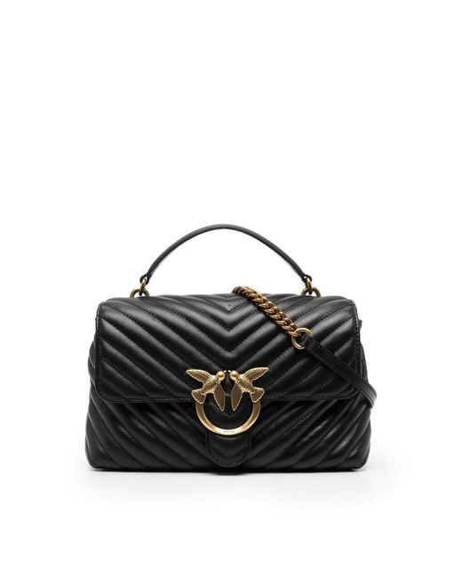 Pinko Synthetic Love Lady Puff Chevronne Hand Bag in q Black (Black) Lyst