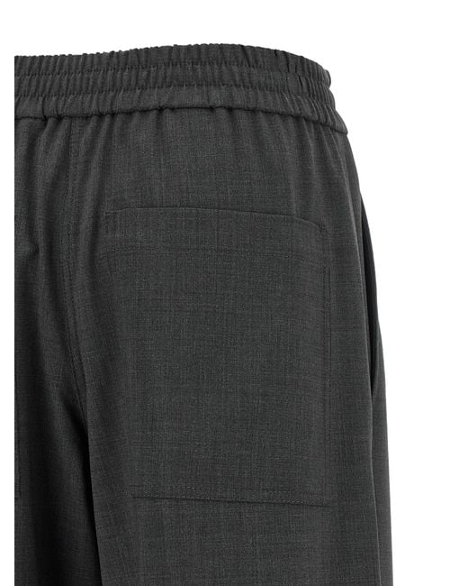 Brunello Cucinelli Gray Virgin Wool Flared Pants