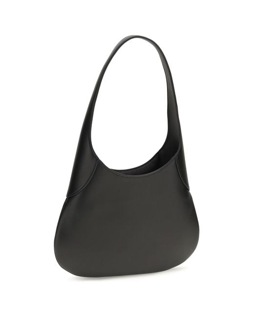 Khaite Black Small Joan Hobo Shoulder Bag Calf Leather Bos Taurus