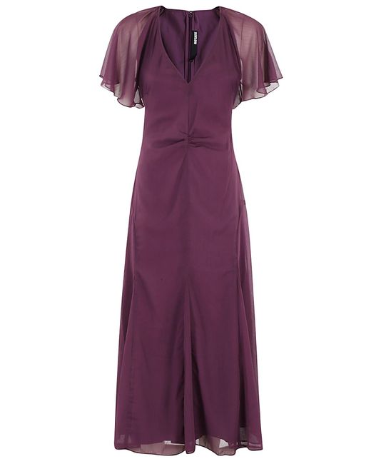 ROTATE BIRGER CHRISTENSEN Purple Chiffon Flowy Maxi Dress