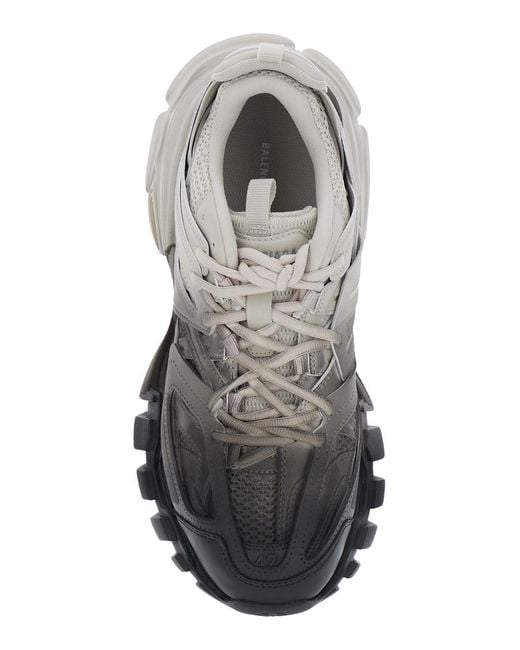 Balenciaga Gray Sneakers Track- Polyurethane Trainers for men