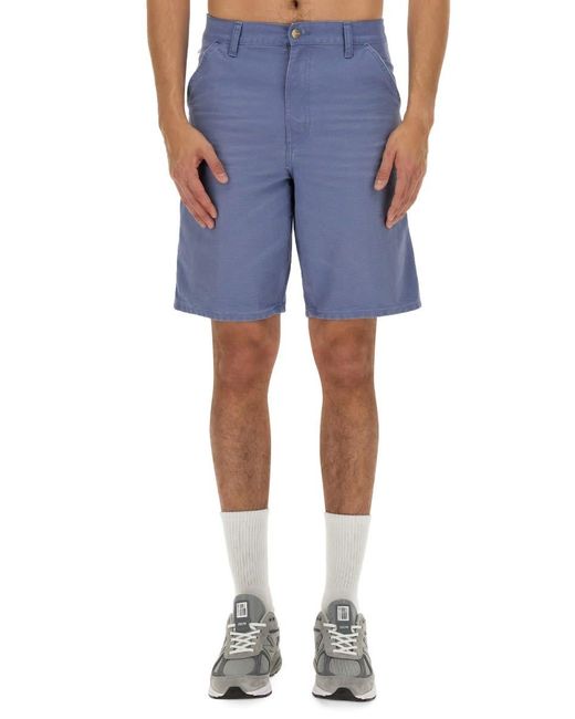 Carhartt Blue Bermuda Shorts "Columbia" for men