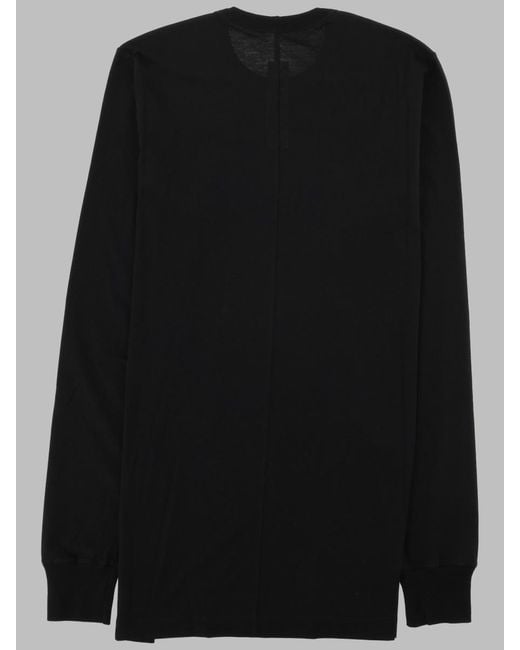 Rick Owens Black T-Shirt Level Ls T Cotton T-Shirts for men