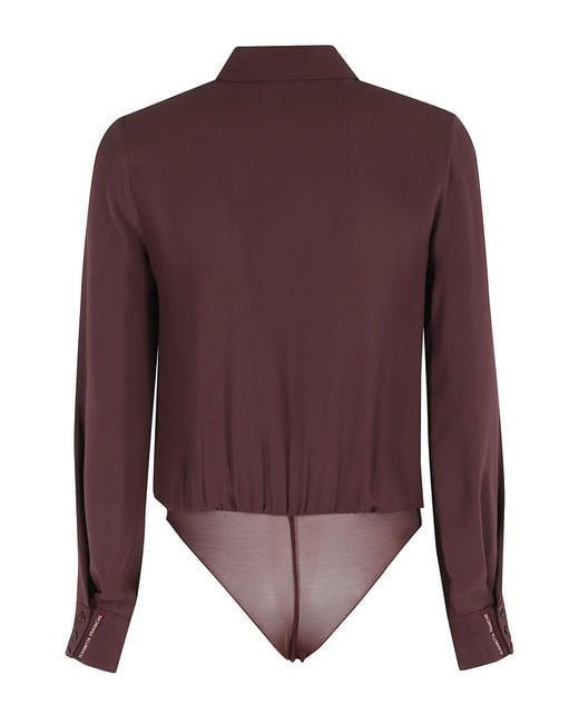 Elisabetta Franchi Purple Camicia A Body