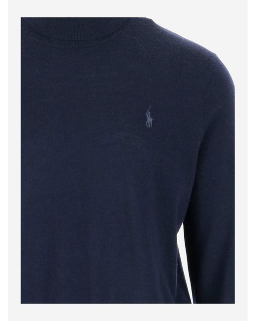Polo Ralph Lauren Blue Sweater Merino Wool for men