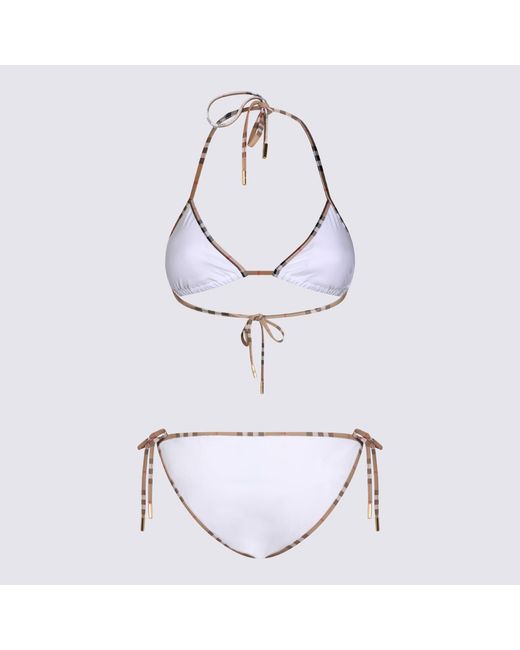Burberry White Sea Clothing Elastane Polyamide