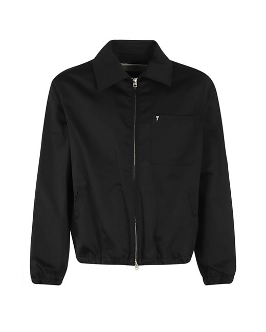 AMI Black Adc Zipped Jacket for men