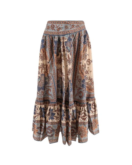 スカート Zimmermann Ascension Tiered Midi Skirt ZIMMERMANN Ascension Tiered Midi Skirt – Høyer Trondheim