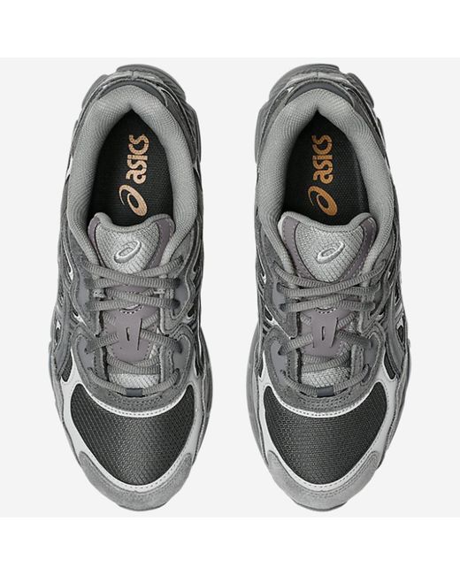 Asics Gray Sneakers Gel-Nyc Leather Upper Trainers