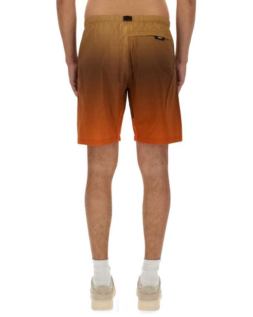 MSGM Brown Cotton Bermuda Shorts for men