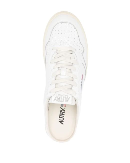 Autry White Medalist Mule Sneakers for men