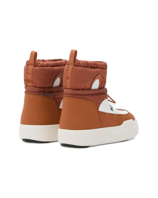 Moon Boot Brown Kids Boots Park Tube Mid Upper: Polyester