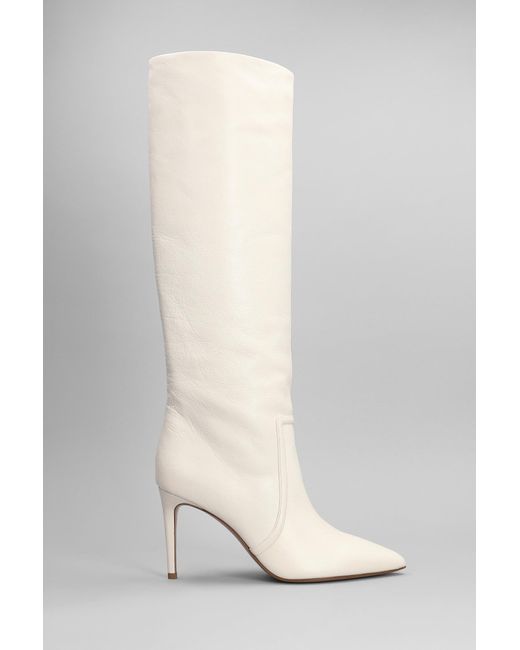 Paris Texas White High Heels Boots